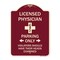 Signmission Licensed Physician Parking Only Violators Should Have Their Heads Examined, A-DES-BU-1824-23886 A-DES-BU-1824-23886 - alternate 1